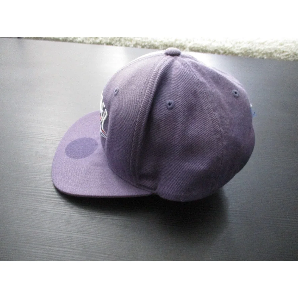 Oklahoma City Thunder Hat Cap Mens Snap Back Purple NBA Basketball Mitchell Ness
